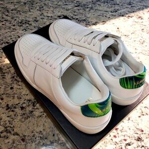 NEW Versace Leather Jungle Print Sneakers Size 39.5